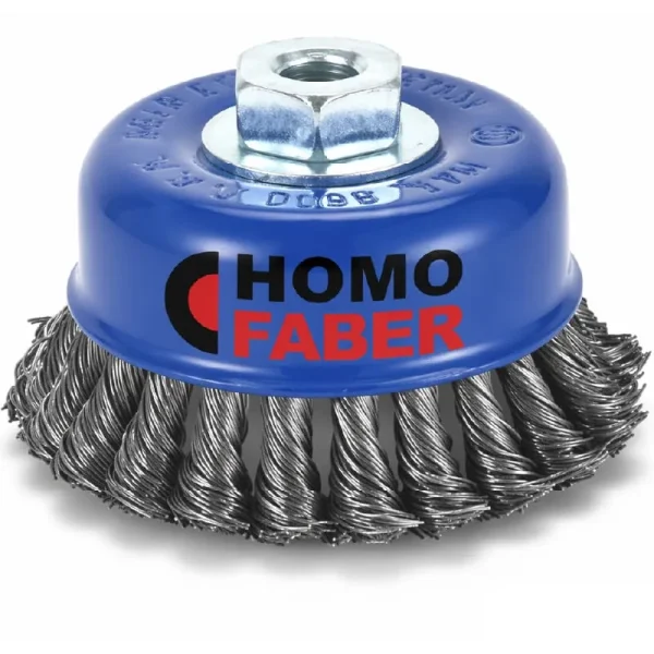 Enhanced Single Row Knotted Wire Cup Brush 1 Enhanced Single Row Knotted Wire Cup Brushes