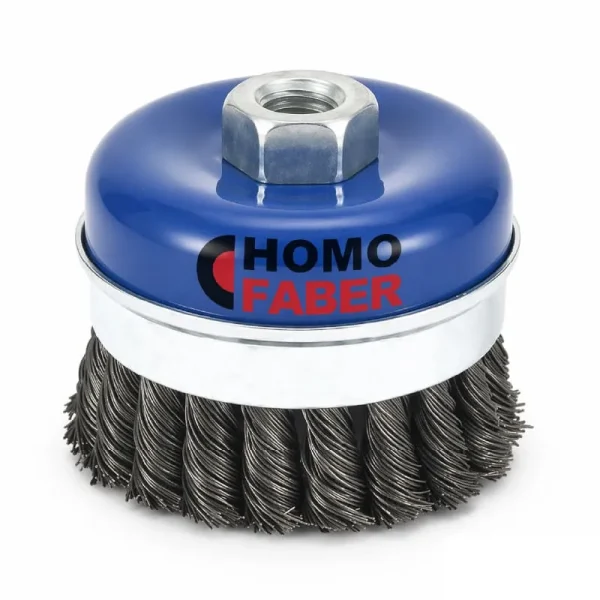 Knotted Wire Cup Brush with Ring 1 Knotted Wire Cup Brush with Ring